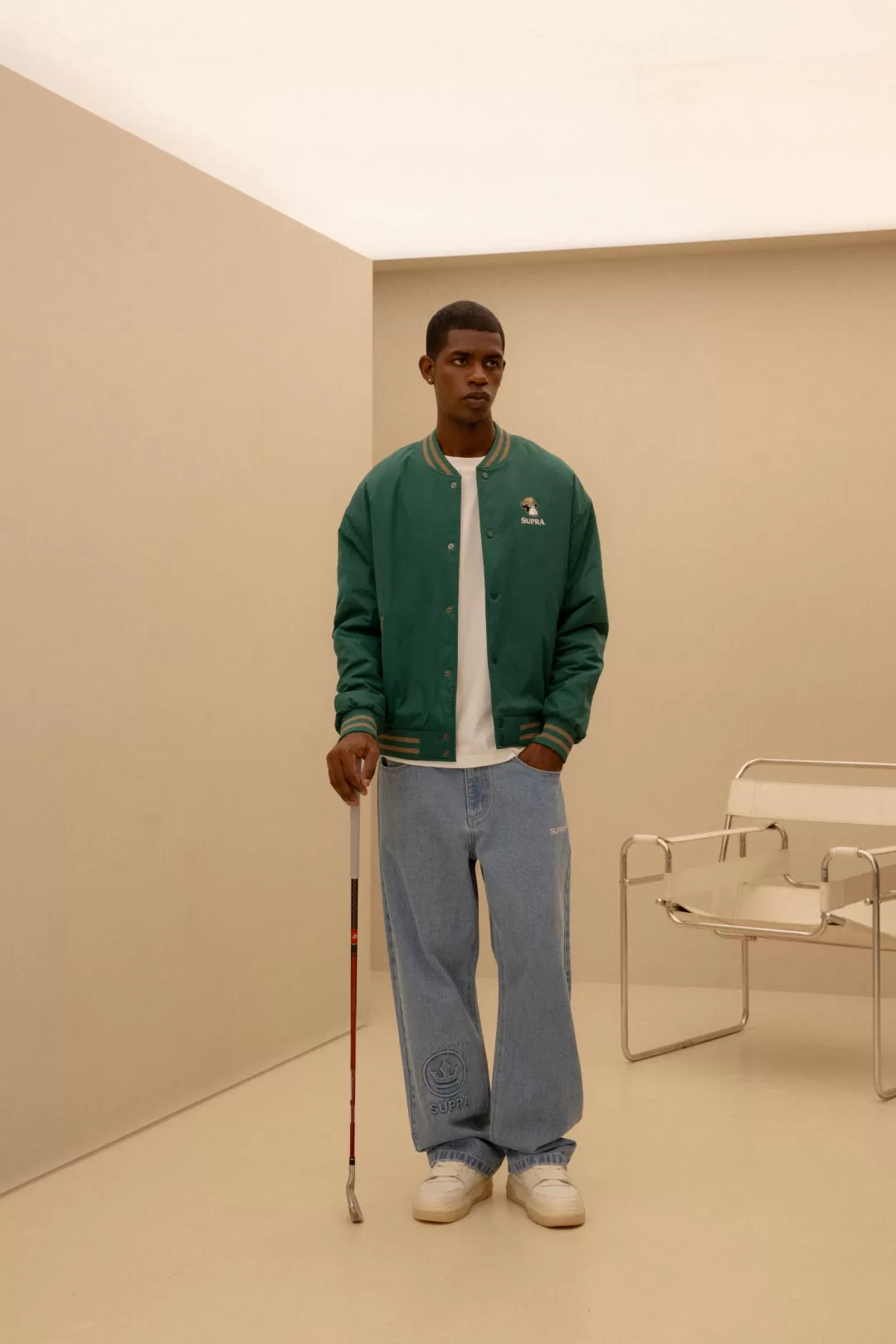 BAYC WOVEN OVER FIT VARSITY JACKET^Supra Sale